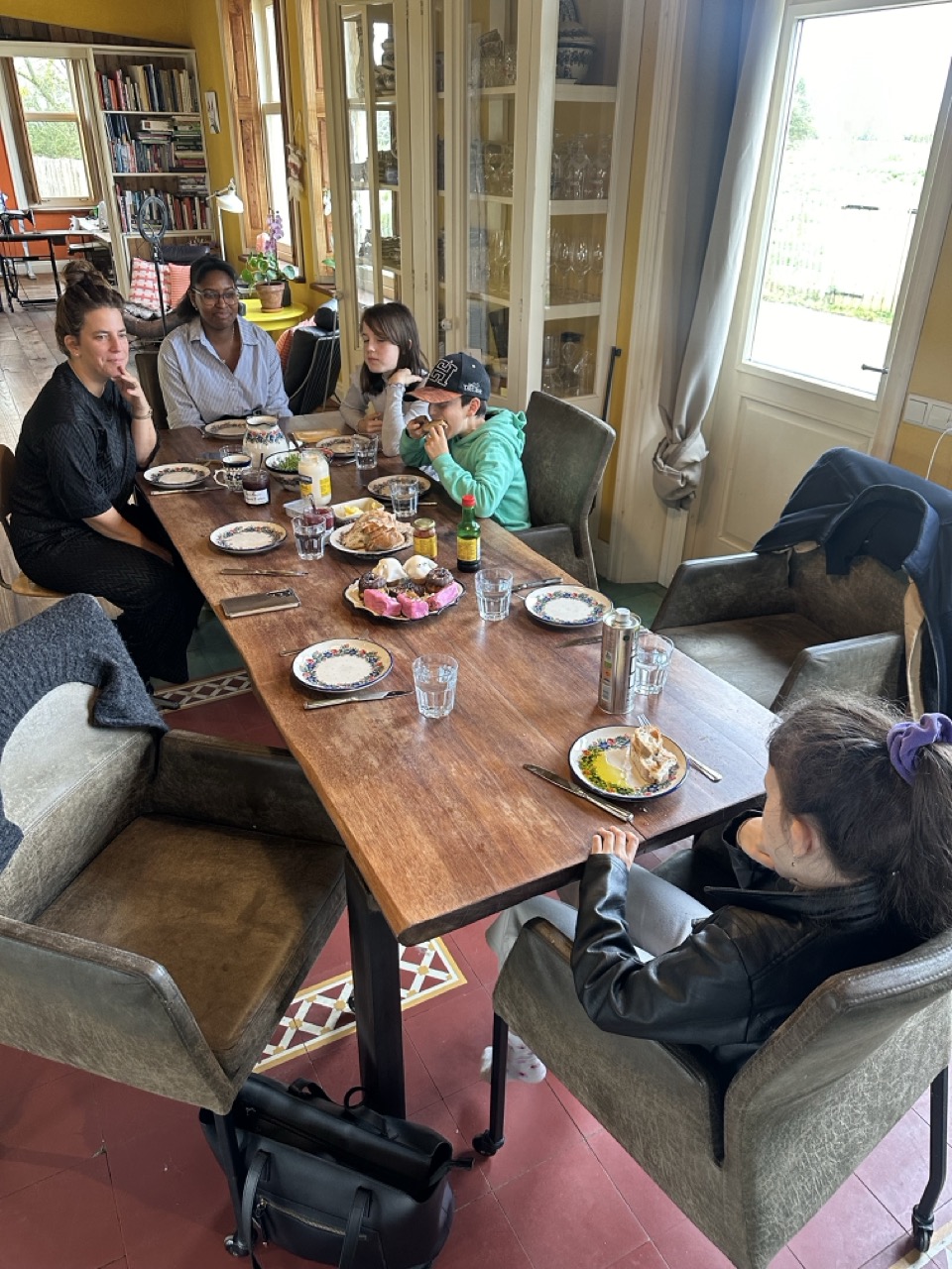 eating together at the dinner table